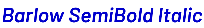 Barlow SemiBold Italic フォント